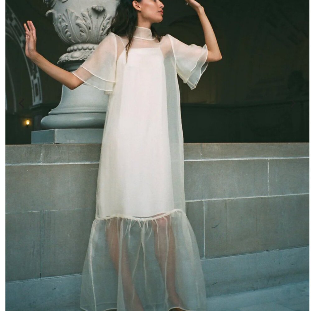 kamperret barre dress - silk organza wedding dress